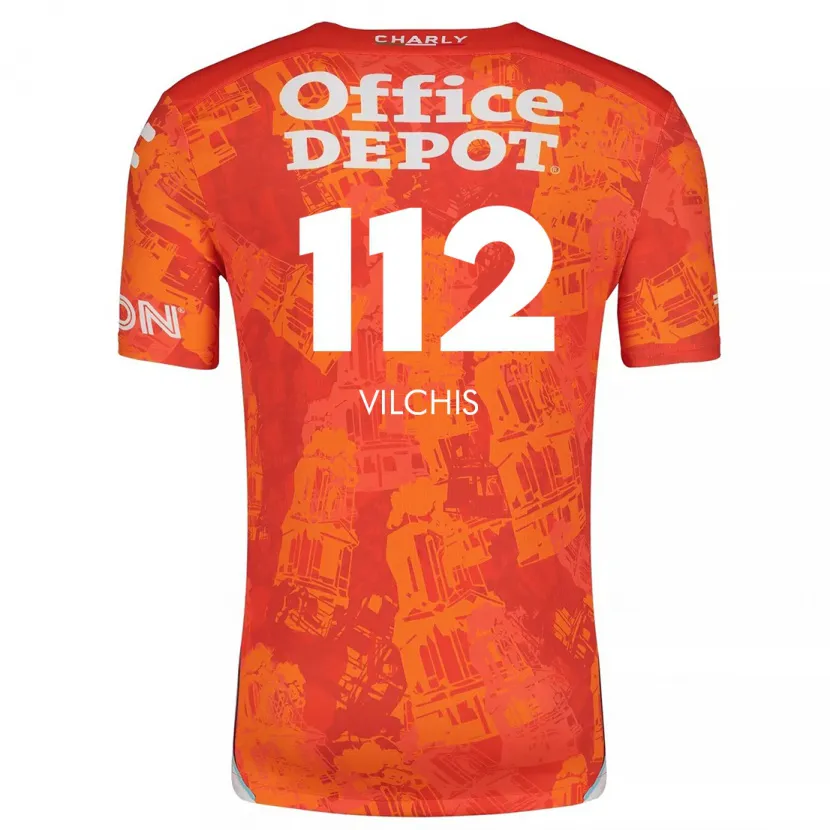 Danxen Kid Leonardo Vílchis #112 Orange White Away Jersey 2024/25 T-Shirt