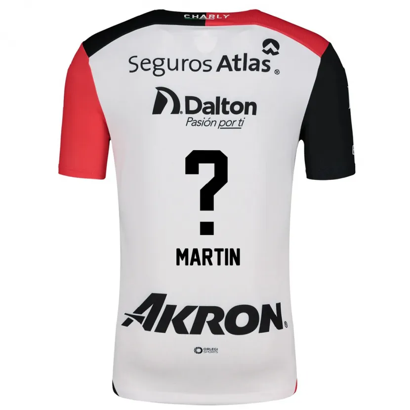 Danxen Kid Juan Martín #0 White Red Black Away Jersey 2024/25 T-Shirt