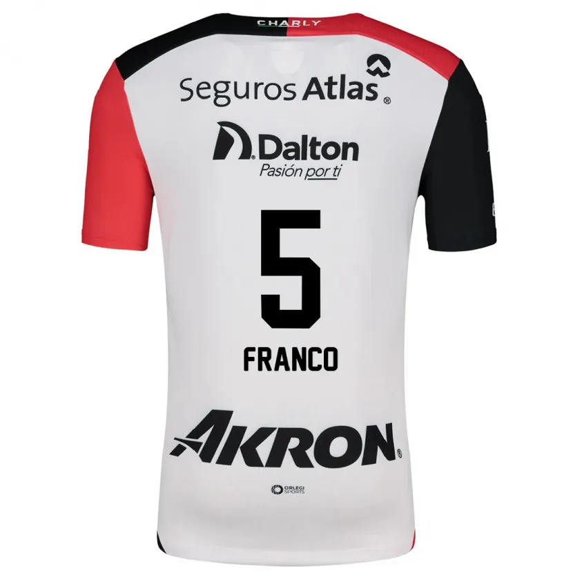 Danxen Kid Alejandra Franco #5 White Red Black Away Jersey 2024/25 T-Shirt