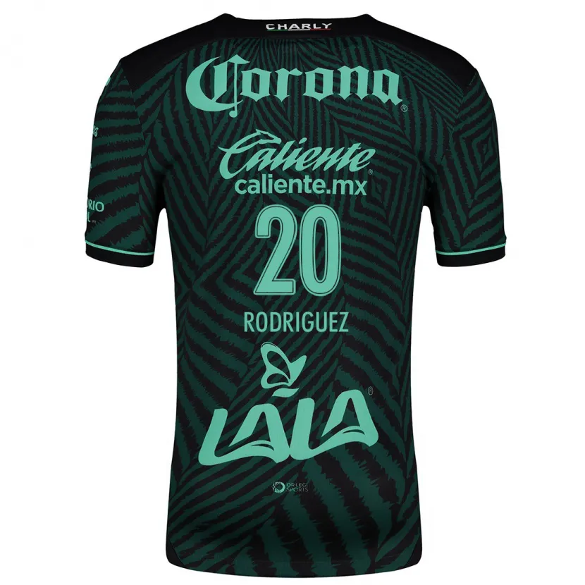 Danxen Kid Hugo Rodríguez #20 Black Green Away Jersey 2024/25 T-Shirt