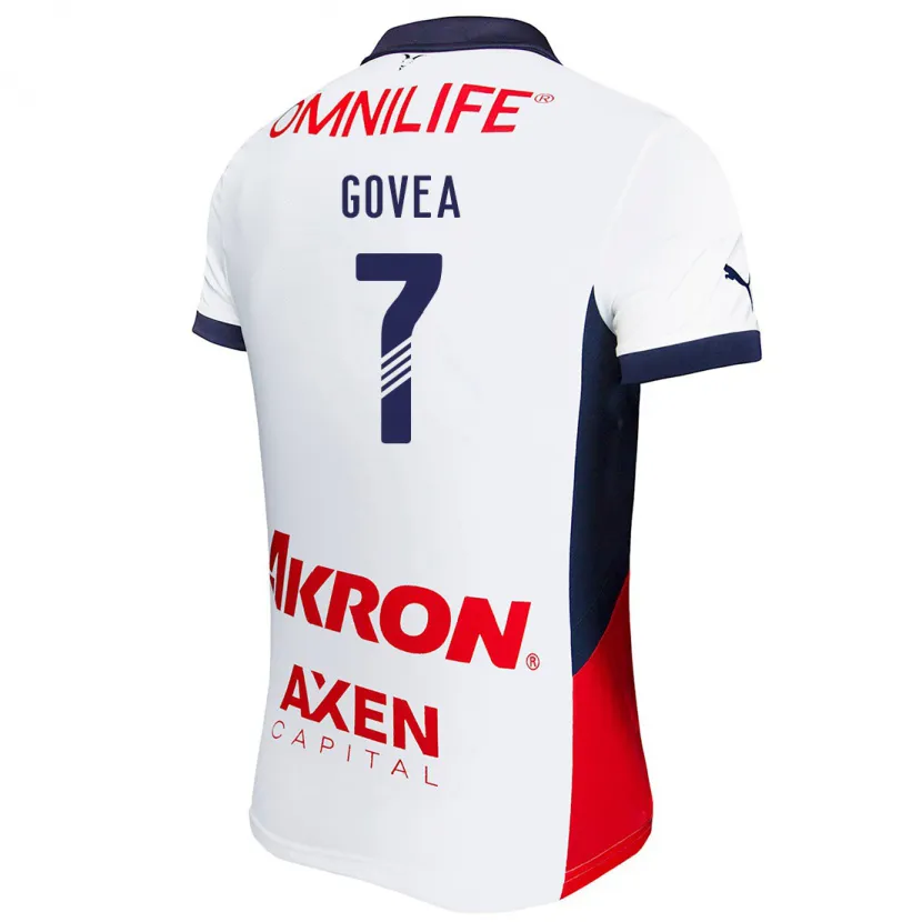 Danxen Kid Omar Govea #7 White Red Blue Away Jersey 2024/25 T-Shirt