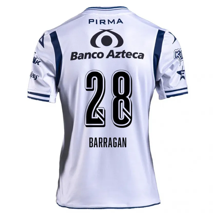 Danxen Men Martín Barragán #28 White Navy Blue Home Jersey 2024/25 T-Shirt