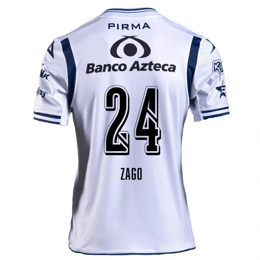 Danxen Men Diego Zago #24 White Navy Blue Home Jersey 2024/25 T-Shirt