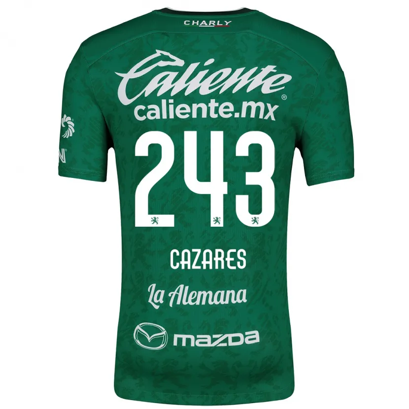 Danxen Men Juan Cázares #243 Green White Home Jersey 2024/25 T-Shirt
