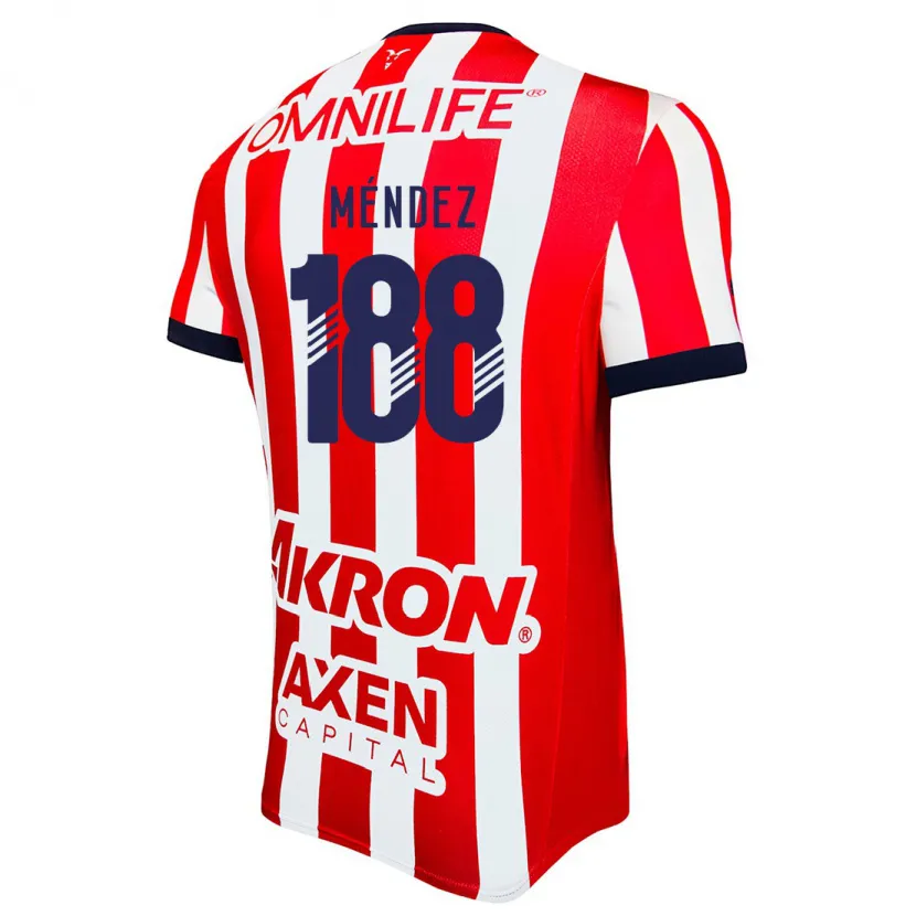 Danxen Men Francisco Méndez #188 Red White Blue Home Jersey 2024/25 T-Shirt