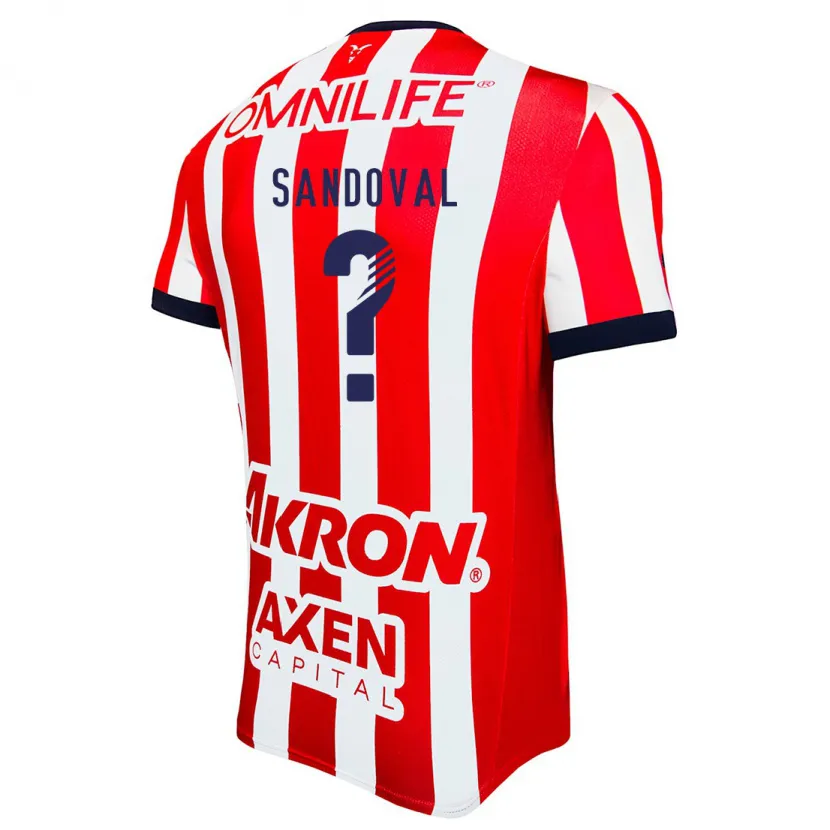Danxen Men Santiago Sandoval #0 Red White Blue Home Jersey 2024/25 T-Shirt