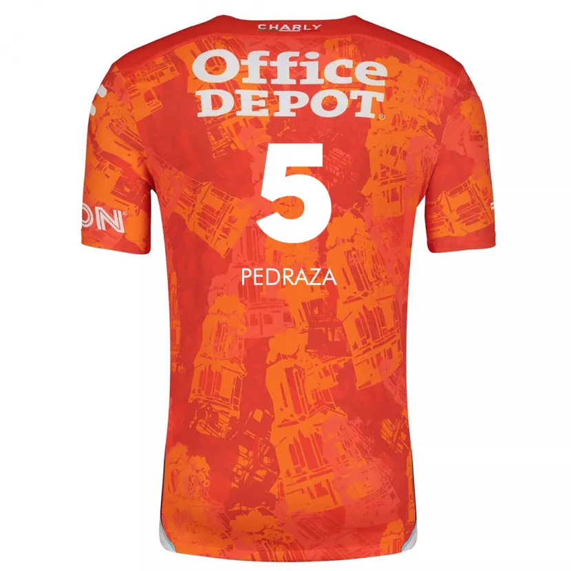 Danxen Men Pedro Pedraza #5 Orange White Away Jersey 2024/25 T-Shirt