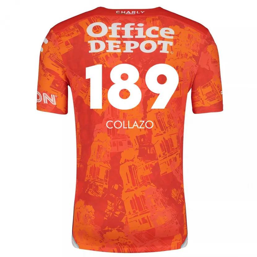Danxen Men David Collazo #189 Orange White Away Jersey 2024/25 T-Shirt