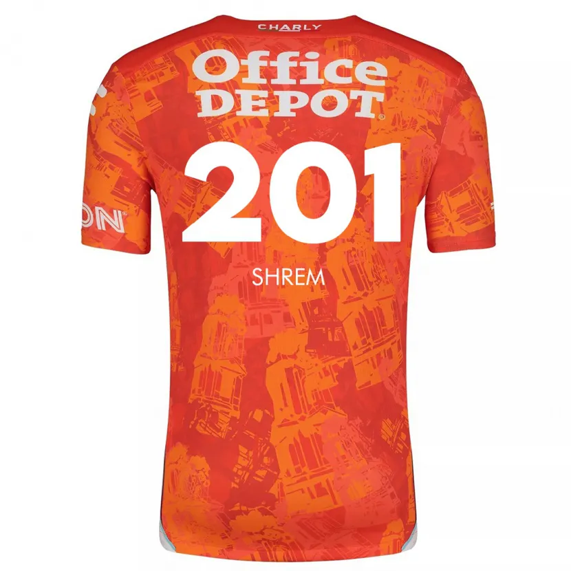 Danxen Men David Shrem #201 Orange White Away Jersey 2024/25 T-Shirt