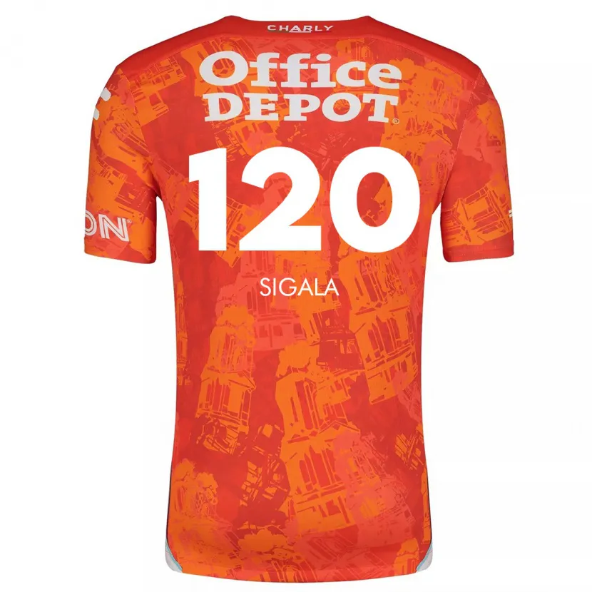 Danxen Men Juan Sigala #120 Orange White Away Jersey 2024/25 T-Shirt