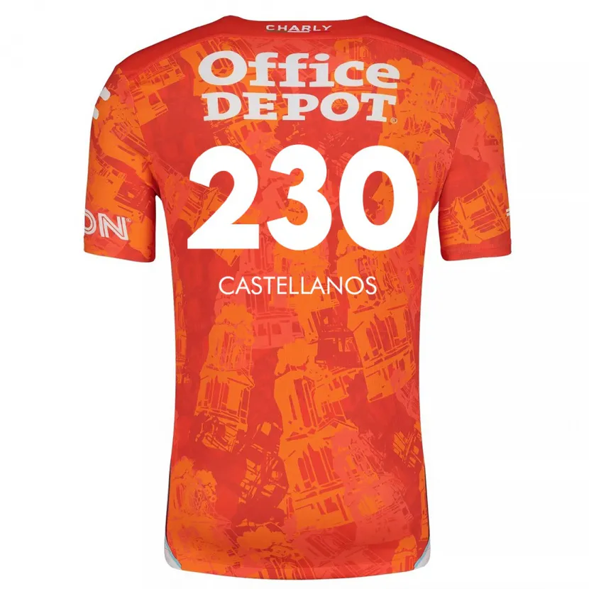Danxen Men Edson Castellanos #230 Orange White Away Jersey 2024/25 T-Shirt