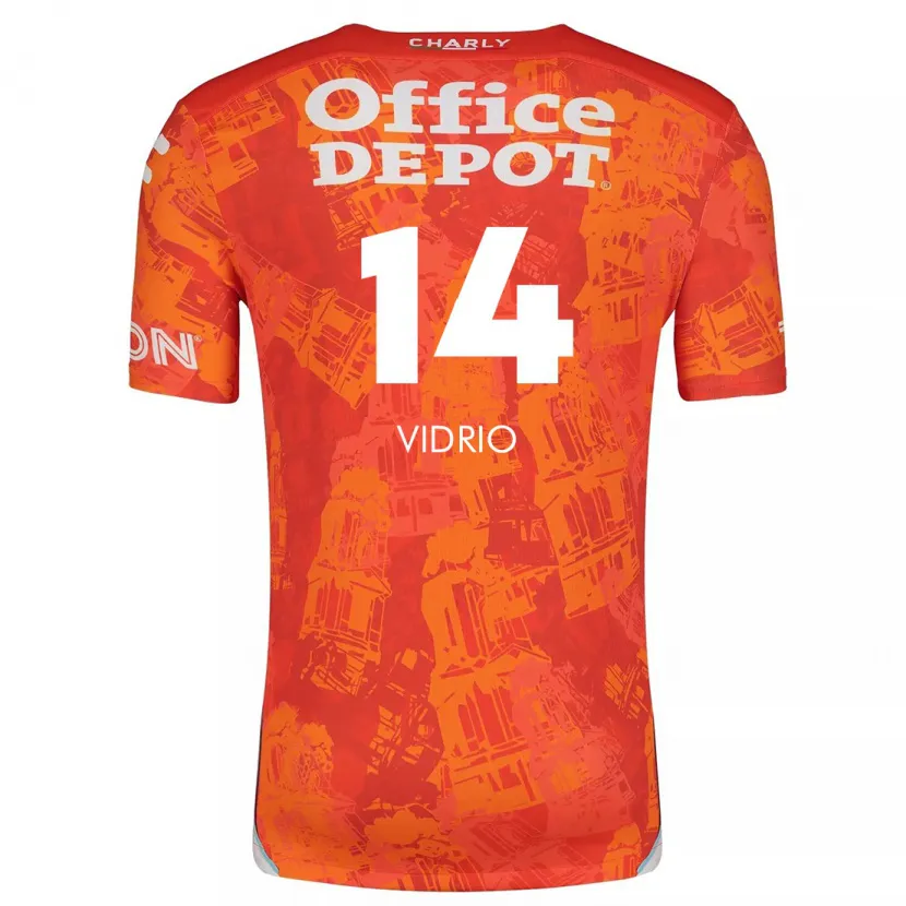 Danxen Men Nailea Vidrio #14 Orange White Away Jersey 2024/25 T-Shirt