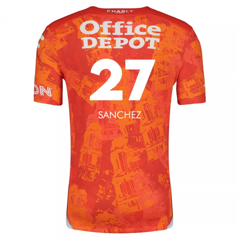 Danxen Men Ella Sanchez #27 Orange White Away Jersey 2024/25 T-Shirt