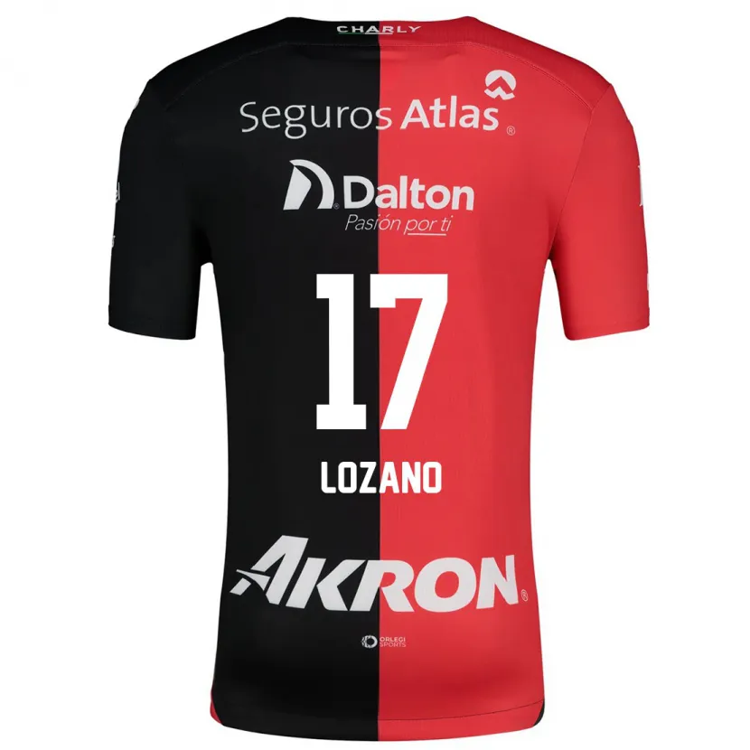 Danxen Women José Lozano #17 Red Black Home Jersey 2024/25 T-Shirt