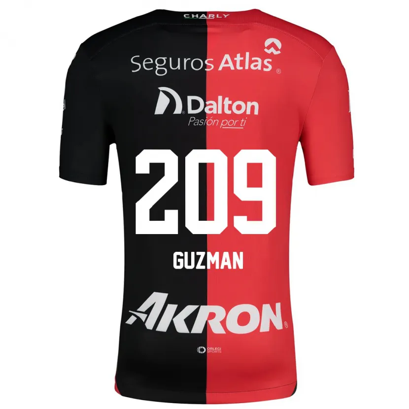 Danxen Women Jorge Guzmán #209 Red Black Home Jersey 2024/25 T-Shirt