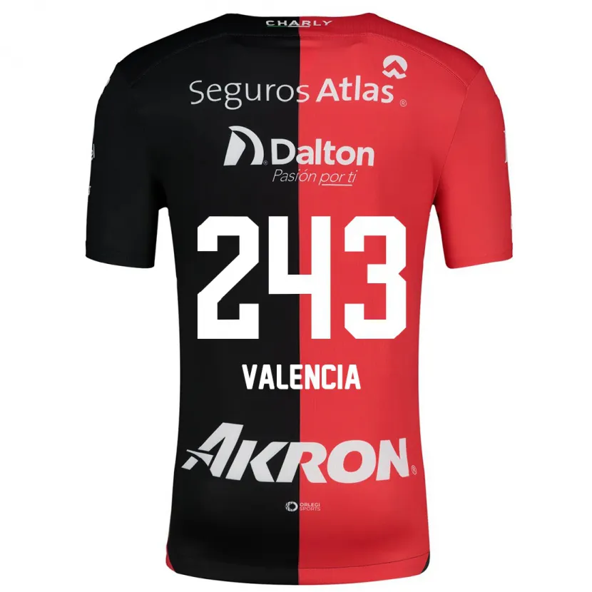 Danxen Women Luis Valencia #243 Red Black Home Jersey 2024/25 T-Shirt