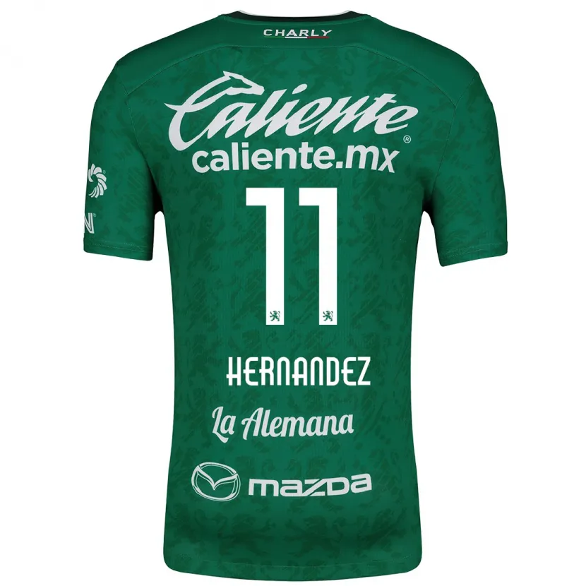 Danxen Women Elías Hernández #11 Green White Home Jersey 2024/25 T-Shirt