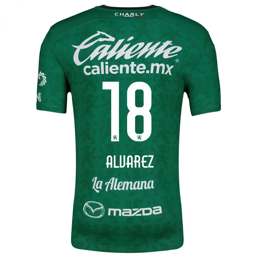 Danxen Women Yazmin Álvarez #18 Green White Home Jersey 2024/25 T-Shirt