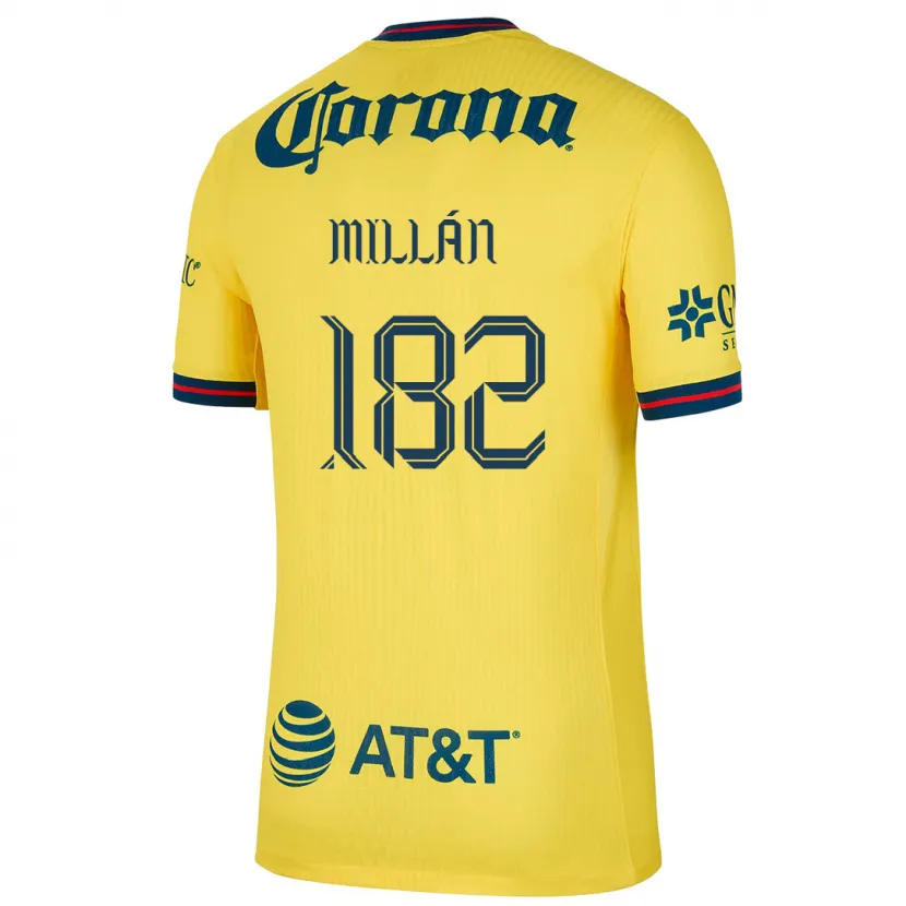 Danxen Women Daniel Millán #182 Yellow Blue Home Jersey 2024/25 T-Shirt