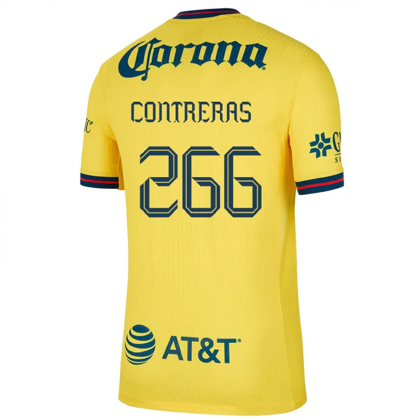 Danxen Women Ángel Contreras #266 Yellow Blue Home Jersey 2024/25 T-Shirt