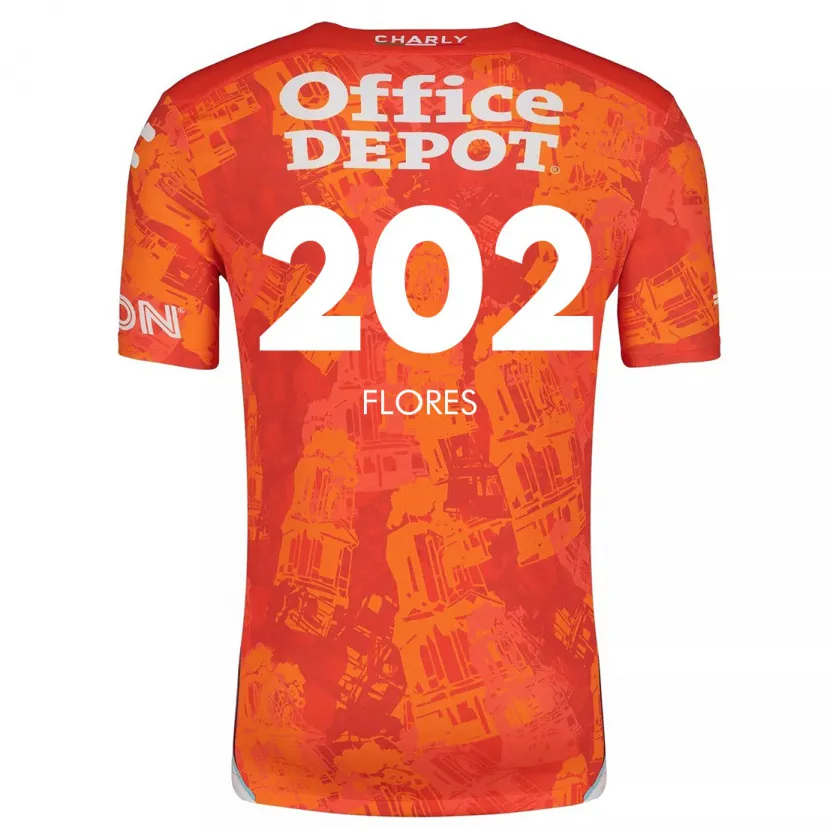 Danxen Women Luis Flores #202 Orange White Away Jersey 2024/25 T-Shirt