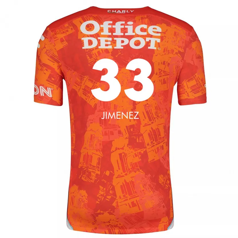 Danxen Women Stefani Jiménez #33 Orange White Away Jersey 2024/25 T-Shirt