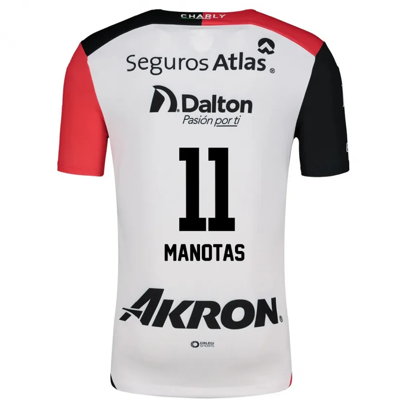 Danxen Women Mauro Manotas #11 White Red Black Away Jersey 2024/25 T-Shirt