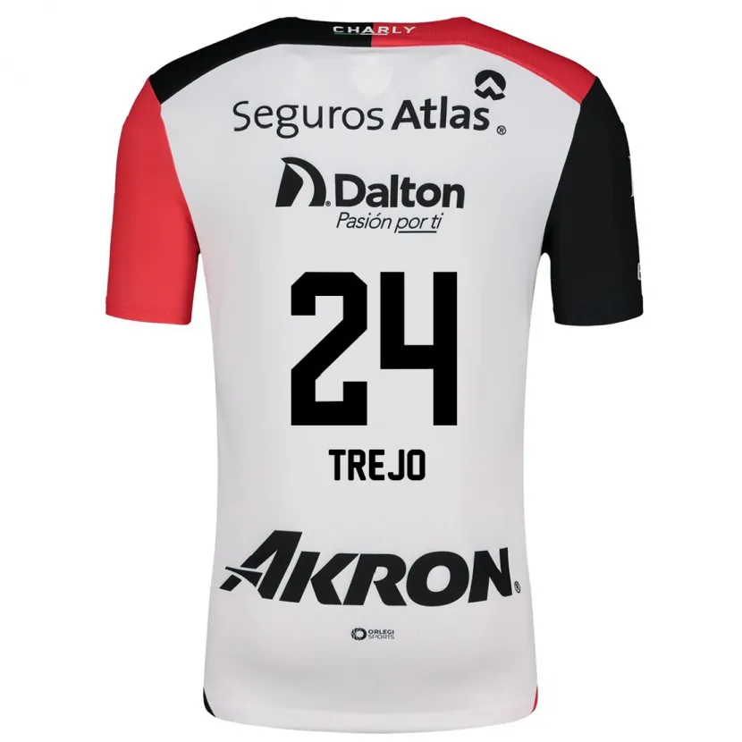 Danxen Women Christopher Trejo #24 White Red Black Away Jersey 2024/25 T-Shirt