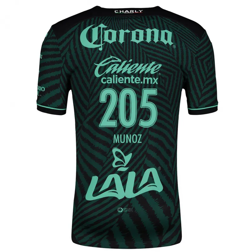 Danxen Women Guillermo Muñoz #205 Black Green Away Jersey 2024/25 T-Shirt