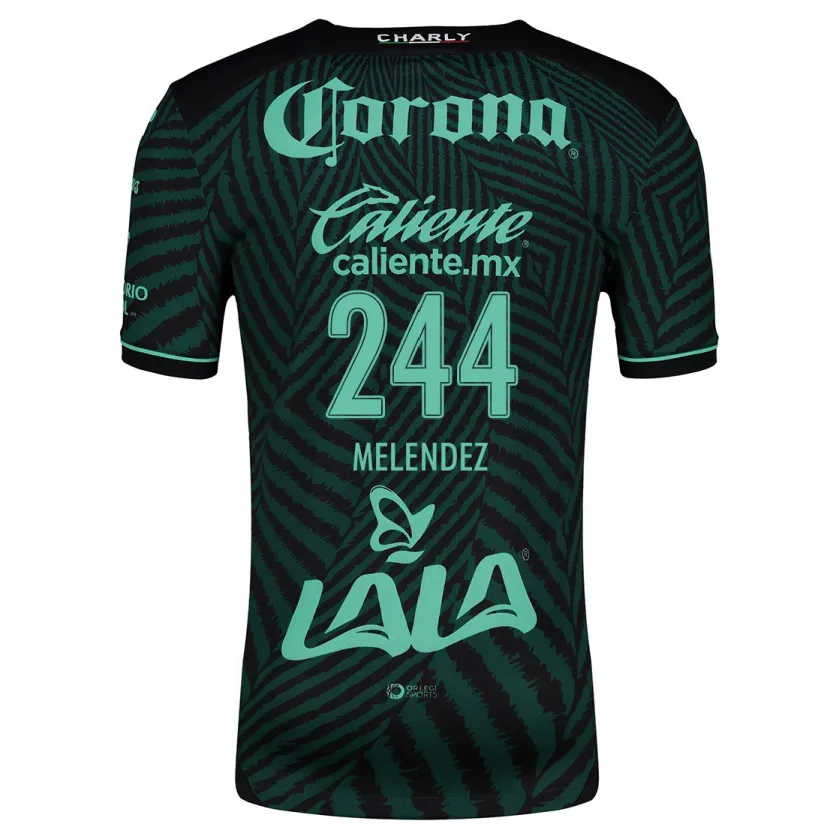 Danxen Women Carlos Meléndez #244 Black Green Away Jersey 2024/25 T-Shirt