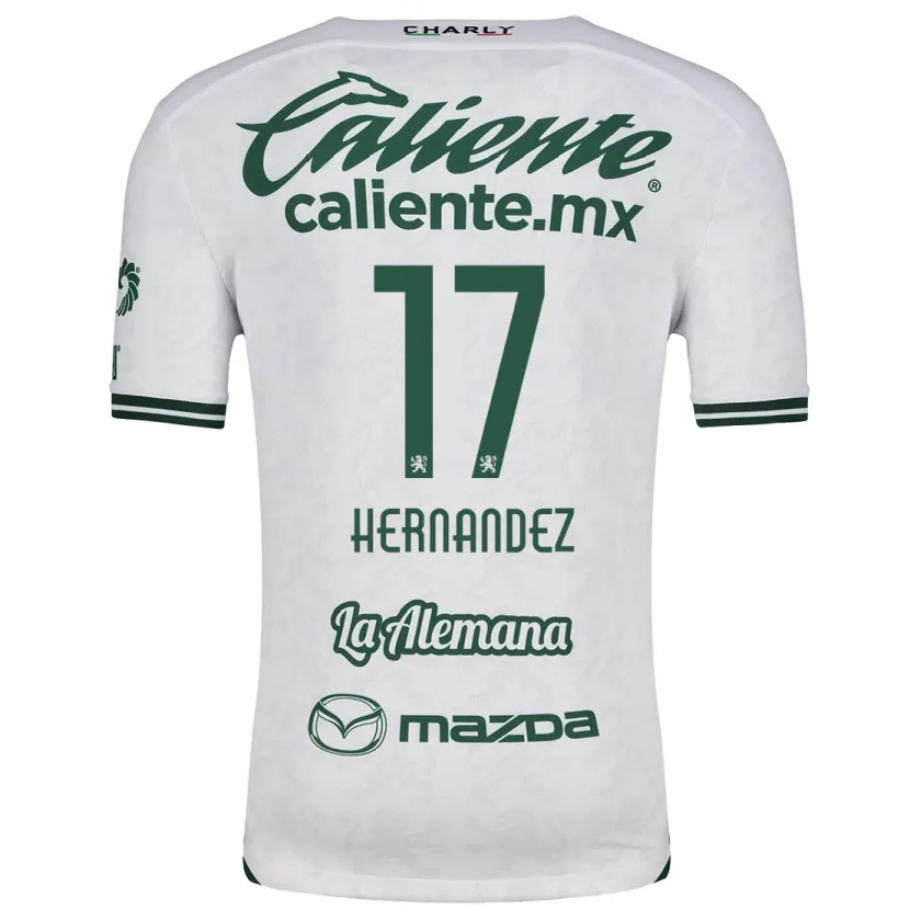 Danxen Women Daniel Hernández #17 White Green Away Jersey 2024/25 T-Shirt