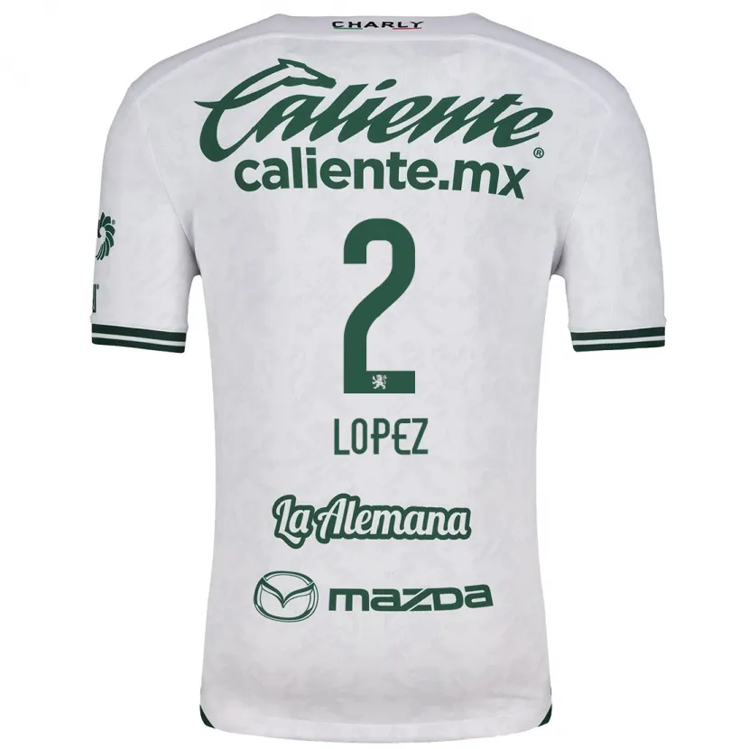 Danxen Women Vanessa López #2 White Green Away Jersey 2024/25 T-Shirt