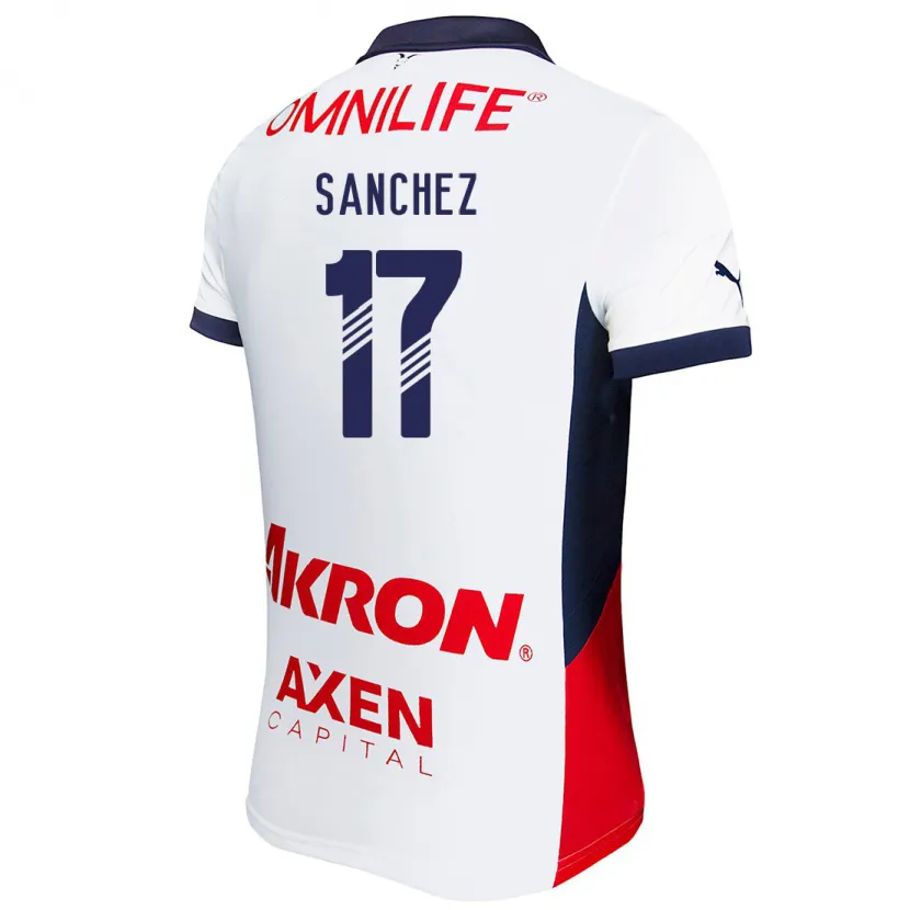 Danxen Women Jesús Sánchez #17 White Red Blue Away Jersey 2024/25 T-Shirt