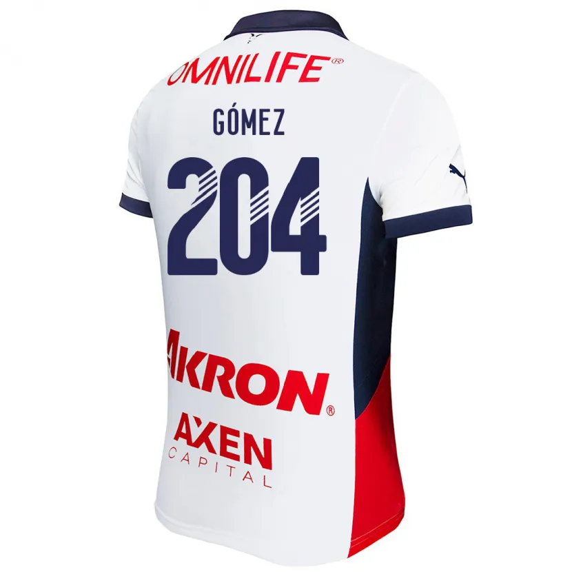 Danxen Women Luis Gómez #204 White Red Blue Away Jersey 2024/25 T-Shirt