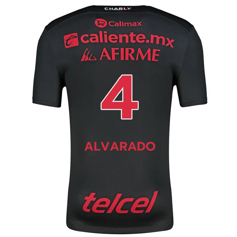 Danxen Kid Mónica Alvarado #4 Black Red Home Jersey 2024/25 T-Shirt