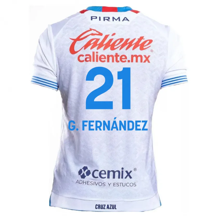 Danxen Kid Gabriel Fernández #21 White Blue Away Jersey 2024/25 T-Shirt