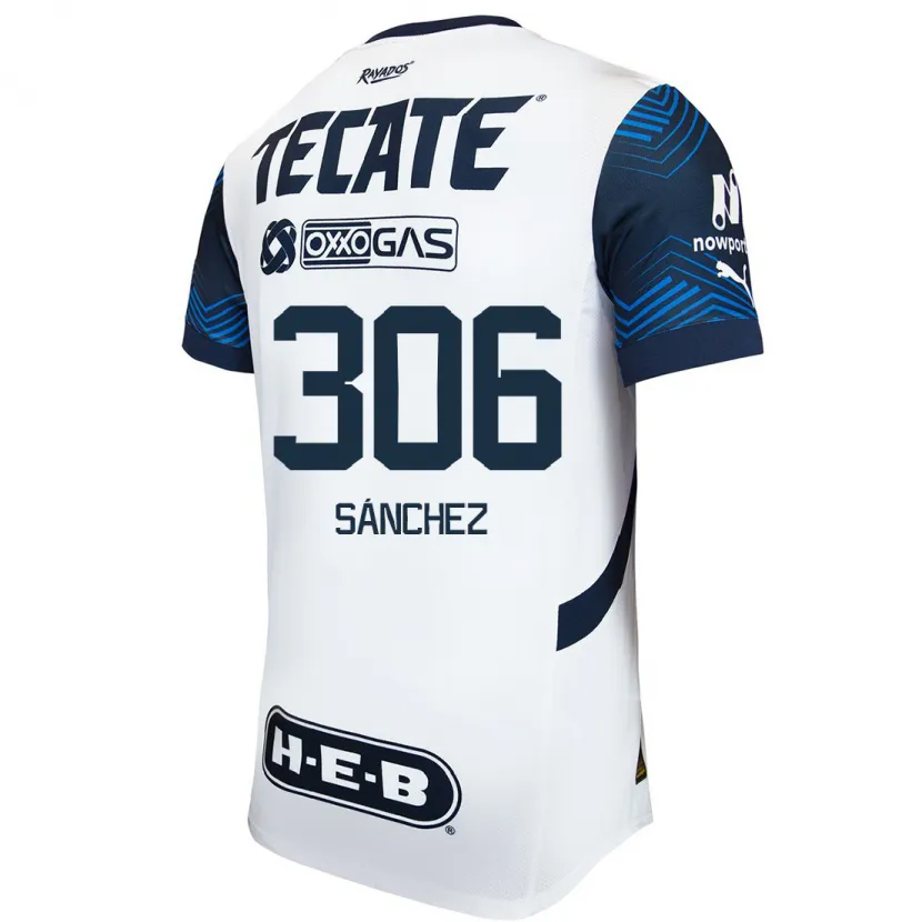 Danxen Kid Jorge Sánchez #306 White Blue Away Jersey 2024/25 T-Shirt