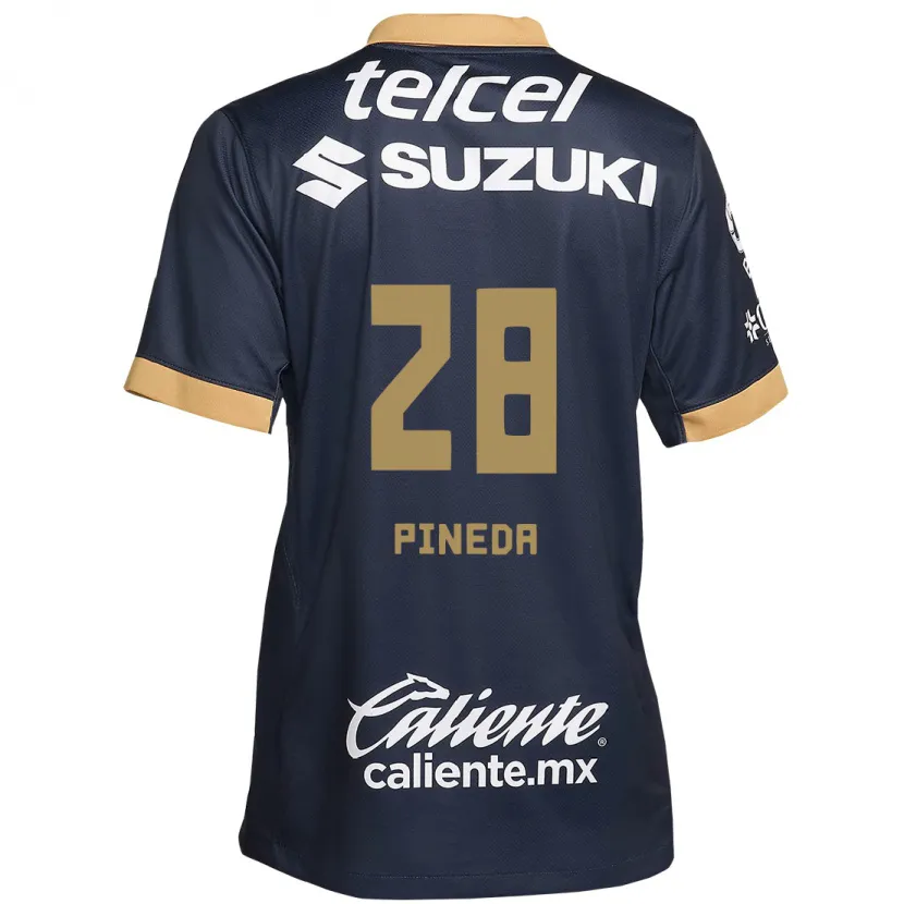 Danxen Kid Grecia Pineda #28 Obsidian Gold White Away Jersey 2024/25 T-Shirt