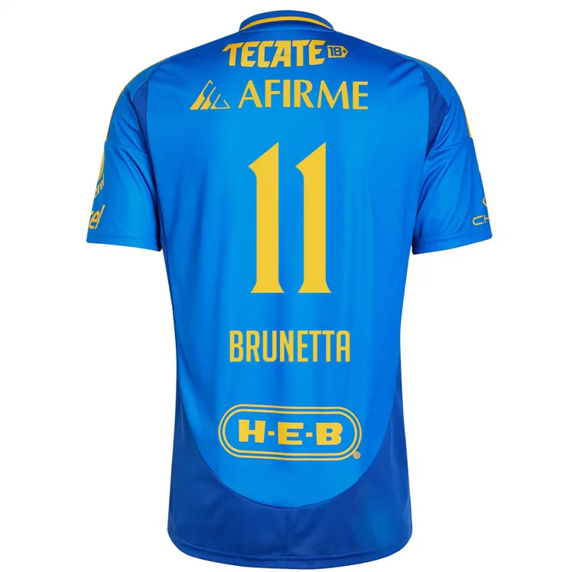 Danxen Kid Juan Brunetta #11 Blue Yellow Away Jersey 2024/25 T-Shirt