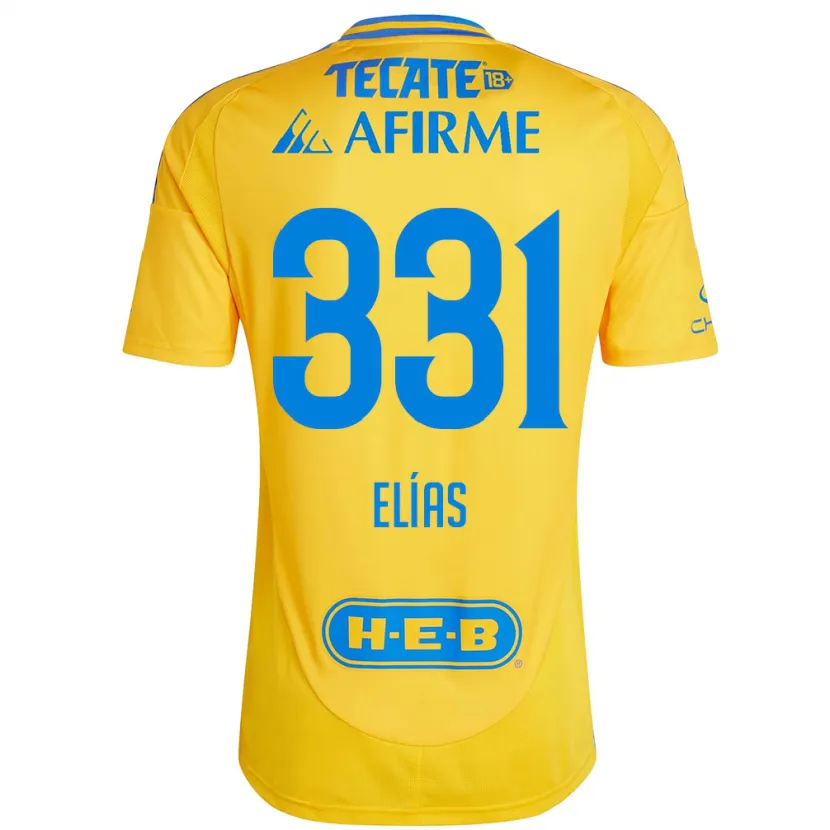 Danxen Men Bruno Elías #331 Gold Yellow Home Jersey 2024/25 T-Shirt