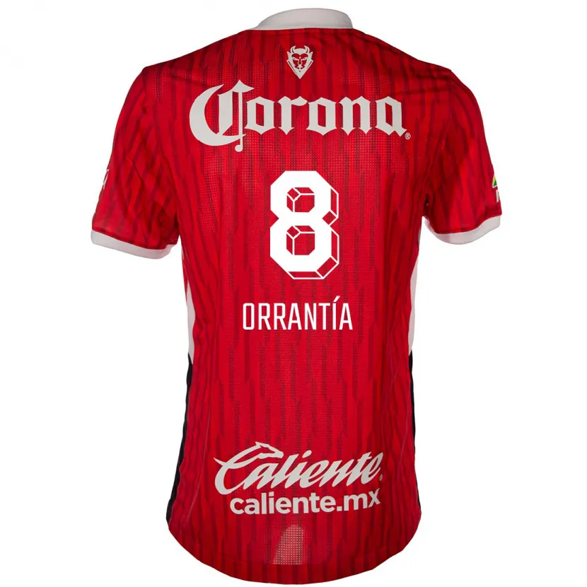 Danxen Men Carlos Orrantía #8 Red White Home Jersey 2024/25 T-Shirt