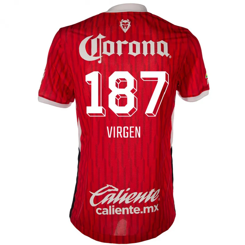 Danxen Men Oswaldo Virgen #187 Red White Home Jersey 2024/25 T-Shirt