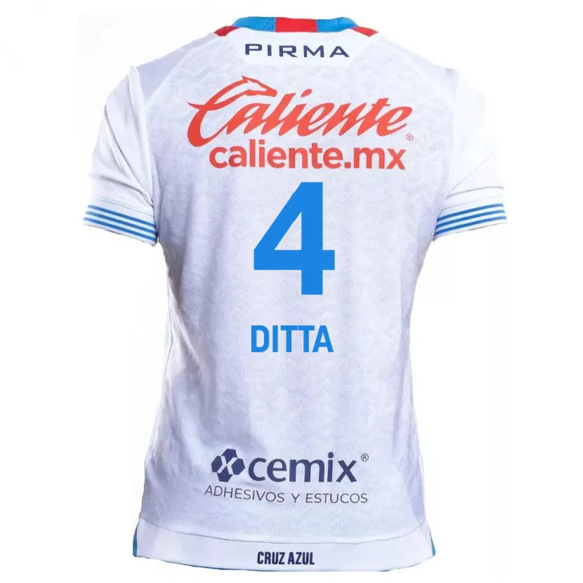 Danxen Men Willer Ditta #4 White Blue Away Jersey 2024/25 T-Shirt
