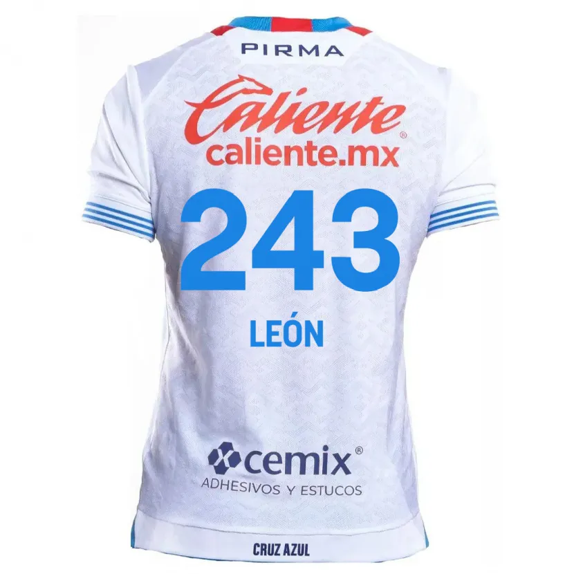 Danxen Men Cristhian León #243 White Blue Away Jersey 2024/25 T-Shirt