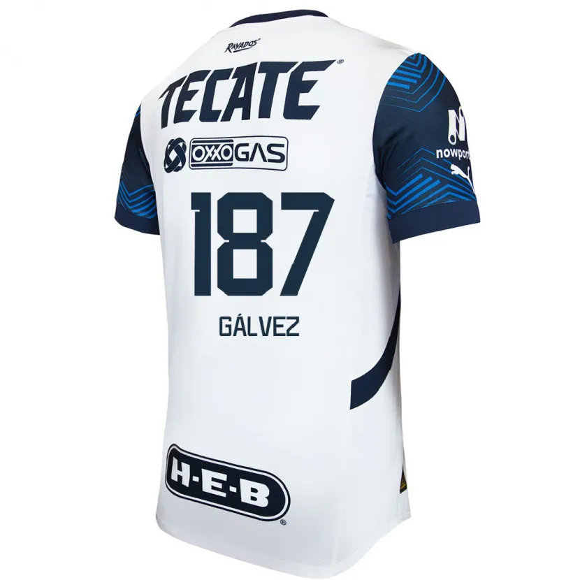 Danxen Men Omar Gálvez #187 White Blue Away Jersey 2024/25 T-Shirt