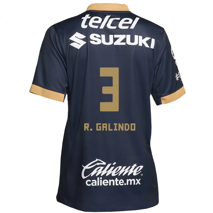 Danxen Men José Galindo #3 Obsidian Gold White Away Jersey 2024/25 T-Shirt