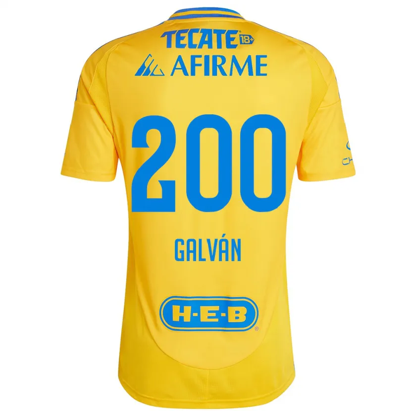 Danxen Women Isaias Galván #200 Gold Yellow Home Jersey 2024/25 T-Shirt