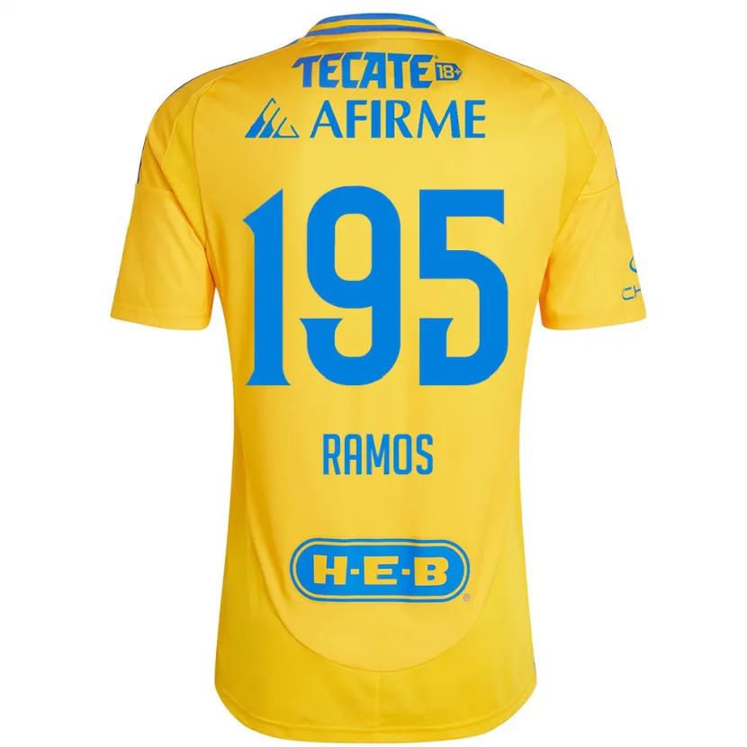 Danxen Women Rodrigo Ramos #195 Gold Yellow Home Jersey 2024/25 T-Shirt