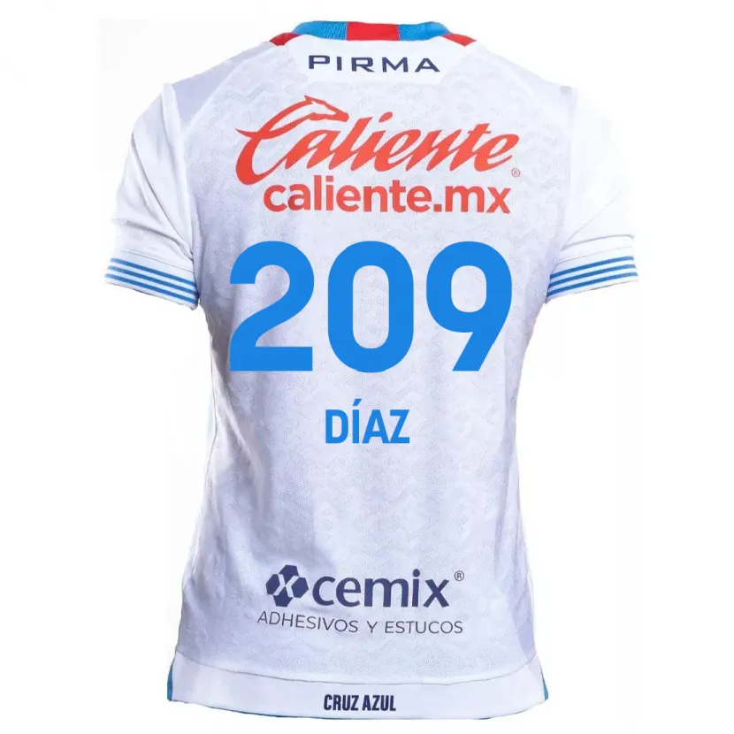Danxen Women Josué Díaz #209 White Blue Away Jersey 2024/25 T-Shirt