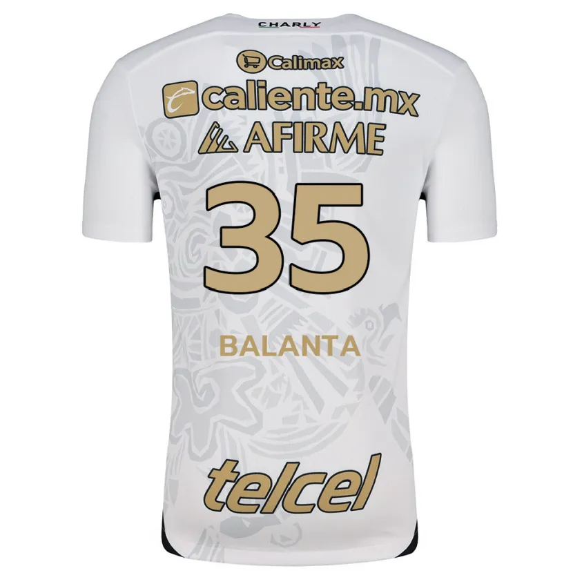 Danxen Women Kevin Balanta #35 White Black Away Jersey 2024/25 T-Shirt